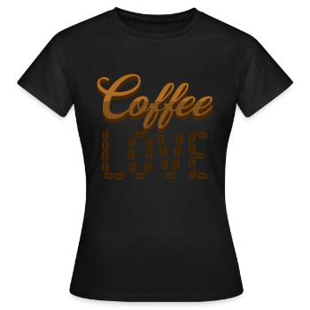 Café en grains de café Spécialité Café Amour - T-shirt Femme - noir - Devant - AI Model Female 172 dark (172cm)