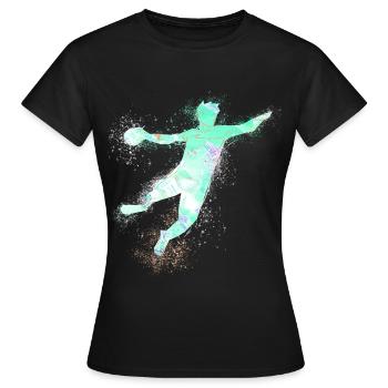 Handball, handballer, Beachhandball,Graffiti - Frauen T-Shirt - Schwarz - Vorne - AI Model Female 172 dark (172cm)