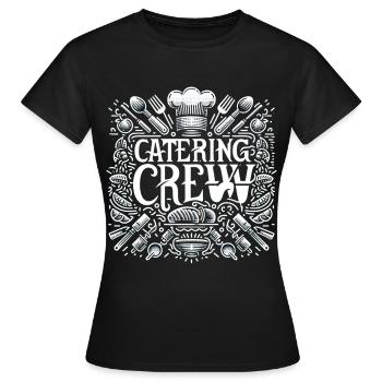 Équipe de restauration 9 - T-shirt Femme - noir - Devant - AI Model Female 172 dark (172cm)