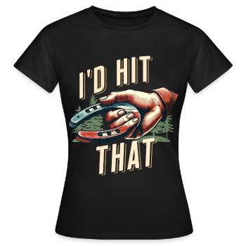 Lancer de fer à cheval Lancer de fer à cheval - T-shirt Femme - noir - Devant - AI Model Female 172 dark (172cm)