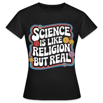 Athéisme, athée, anti-religion, agnostique - T-shirt Femme - noir - Devant - AI Model Female 172 dark (172cm)