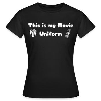 Soirée cinéma - Uniforme - T-shirt Femme - noir - Devant - AI Model Female 172 dark (172cm)