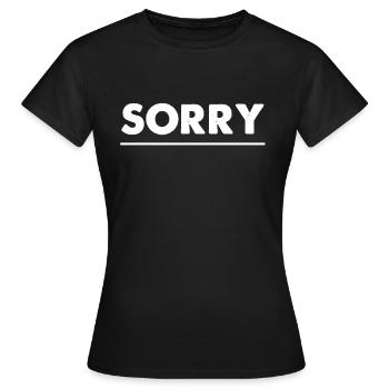 désolé - T-shirt Femme - noir - Devant - AI Model Female 172 dark (172cm)