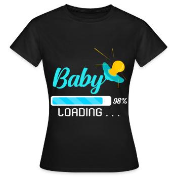 grossesse - T-shirt Femme - noir - Devant - AI Model Female 172 dark (172cm)