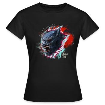 Warewolf - SPLAT - T-shirt Femme - noir - Devant - AI Model Female 172 dark (172cm)