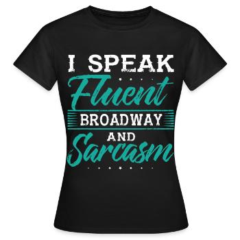 Théâtre théâtre actrice scène comédie musicale - T-shirt Femme - noir - Devant - AI Model Female 172 dark (172cm)