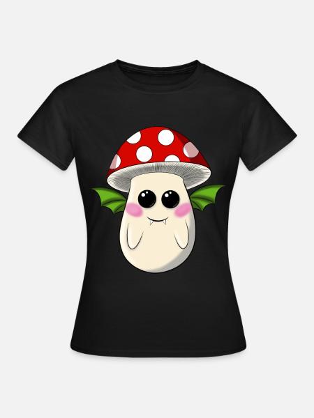 Fliegenpilz Fledermaus - Frauen T-Shirt - Schwarz