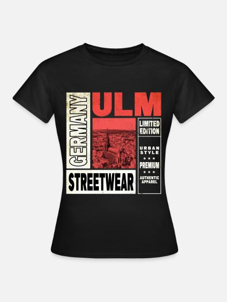 Ulm Deutschland Stadt Skyline Heimat Liebe - Frauen T-Shirt - Schwarz