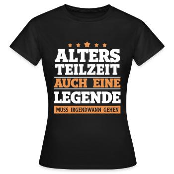 Retraite partielle ATZ - T-shirt Femme - noir - Devant - AI Model Female 172 dark (172cm)
