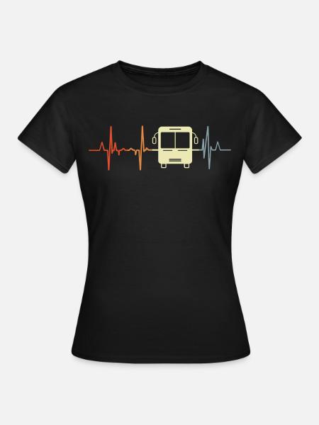 Bus Herzfrequenz - Frauen T-Shirt - Schwarz