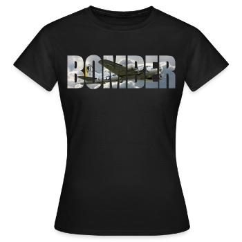 bombardier B-17 Forteresse volante - T-shirt Femme - noir - Devant - AI Model Female 172 dark (172cm)