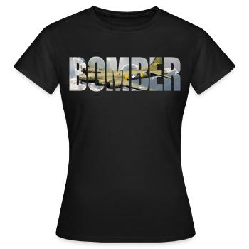 bombardier B-17 Forteresse volante - T-shirt Femme - noir - Devant - AI Model Female 172 dark (172cm)