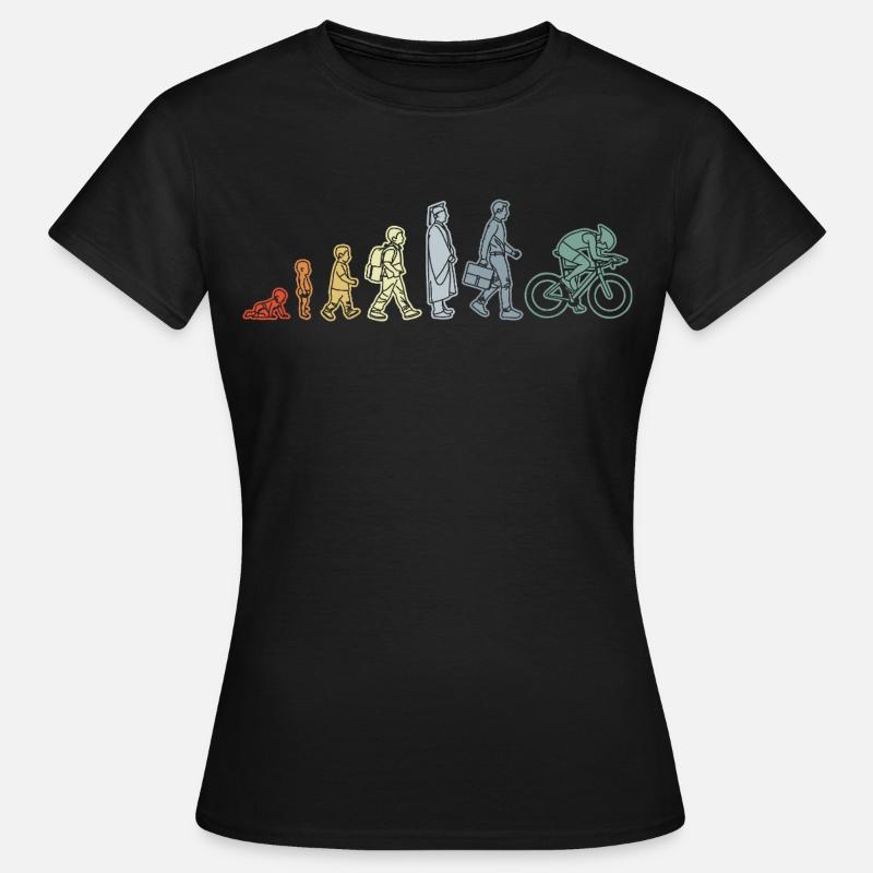 Radfahrer Evolution - Frauen T-Shirt - Schwarz