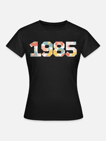 Blumen 1985 - 40-jähriges Jubiläum - Frauen T-Shirt - Schwarz