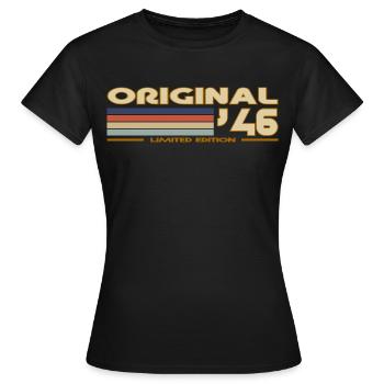 1946 - Women's T-Shirt - black - Front - AI Model Female 172 dark (172cm)