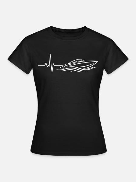 Boot EKG - Frauen T-Shirt - Schwarz