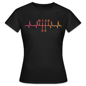 5-speed manual gearbox Sunset Heartbeat - Women's T-Shirt - black - Front - AI Model Female 172 dark (172cm)