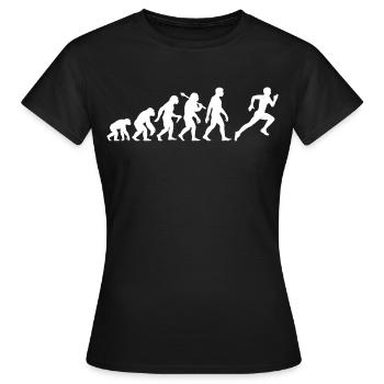 Jogger Evolution for Runners Running - Women's T-Shirt - black - Front - AI Model Female 172 dark (172cm)