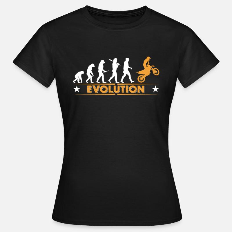 Motocross Evolution - orange/weiss - Women's T-Shirt - black
