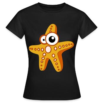 Starfish Seastar Stella di mare - Women's T-Shirt - black - Front - AI Model Female 172 dark (172cm)