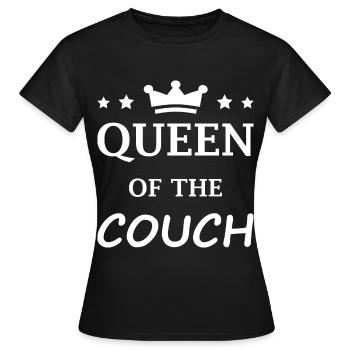 Queen Of The Couch - Women's T-Shirt - black - Front - AI Model Female 172 dark (172cm)