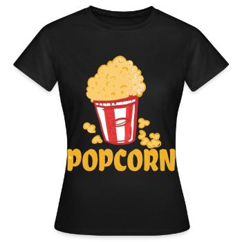 Popcorn - T-shirt Femme - noir - Devant - AI Model Female 172 dark (172cm)