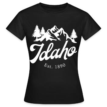 Idaho Mountains - T-shirt Femme - noir - Devant - AI Model Female 172 dark (172cm)