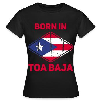 Porto Rico - T-shirt Femme - noir - Devant - AI Model Female 172 dark (172cm)