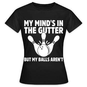 Bowling Bowler Gutter Strike Replacement Needles - Women's T-Shirt - black - Front - AI Model Female 172 dark (172cm)
