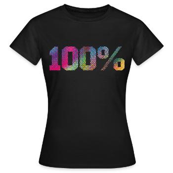 100% - T-shirt Femme - noir - Devant - AI Model Female 172 dark (172cm)