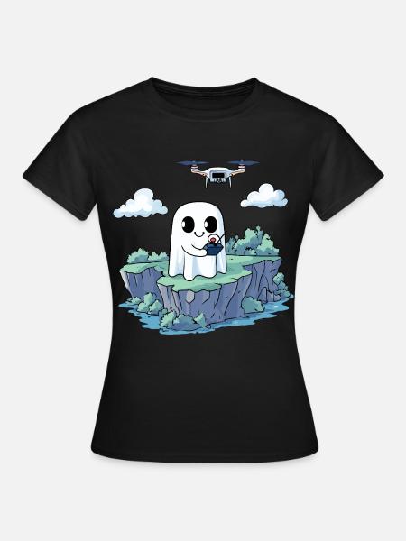 Geist Drohne Halloween - Frauen T-Shirt - Schwarz