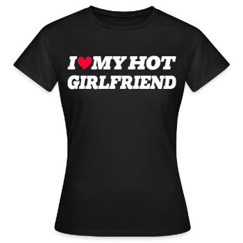 J'aime ma copine sexy - T-shirt Femme - noir - Devant - AI Model Female 172 dark (172cm)