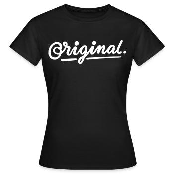 original - Women's T-Shirt - black - Front - AI Model Female 172 dark (172cm)