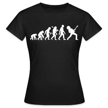Guitariste Evolution Musicien de rock et de metal - T-shirt Femme - noir - Devant - AI Model Female 172 dark (172cm)