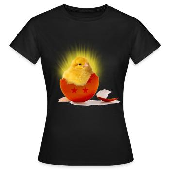 poussin_super_saiyan - T-shirt Femme - noir - Devant - AI Model Female 172 dark (172cm)