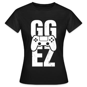 Gamer progamer gg ez noob shirt gamer gift - Women's T-Shirt - black - Front - AI Model Female 172 dark (172cm)