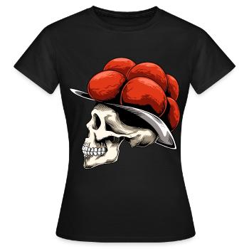 Bollenhut Totenkopf Schwarzwald für einen - Frauen T-Shirt - Schwarz - Vorne - AI Model Female 172 dark (172cm)