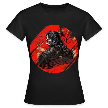 Samurai Japan Kultur - Frauen T-Shirt - Schwarz - Vorne - AI Model Female 172 dark (172cm)