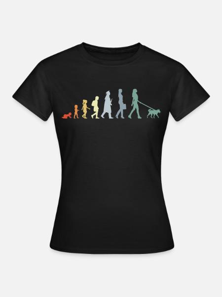 Hundebesitzerin Evolution - Frauen T-Shirt - Schwarz