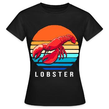 Langouste, fruits de mer, homard, homard - T-shirt Femme - noir - Devant - AI Model Female 172 dark (172cm)
