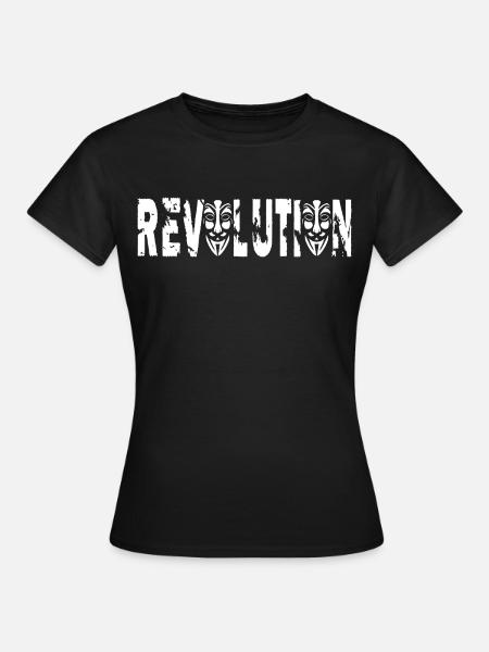 Anonyme Revolution - Frauen T-Shirt - Schwarz