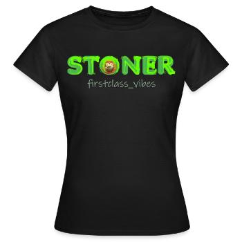 Stoner firstclass_vibes - T-shirt Femme - noir - Devant - AI Model Female 172 dark (172cm)