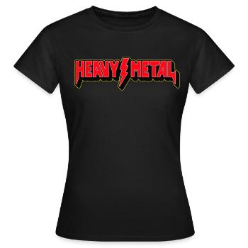 Heavy Metal 3D-Logo - Frauen T-Shirt - Schwarz - Vorne - AI Model Female 172 dark (172cm)