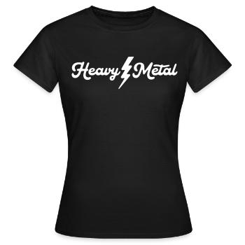 Heavy Metal Lightning Script - T-shirt Femme - noir - Devant - AI Model Female 172 dark (172cm)