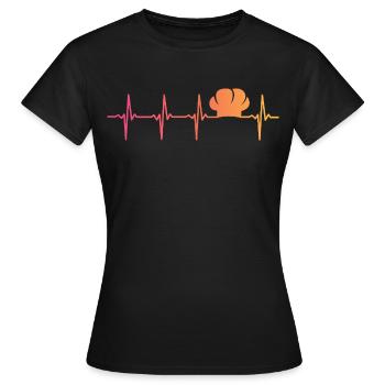 Chef Cuisine Sunset Heartbeat Chef - Frauen T-Shirt - Schwarz - Vorne - AI Model Female 172 dark (172cm)