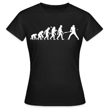 Baseball Evolution Baseball Player Batsman - Women's T-Shirt - black - Front - AI Model Female 172 dark (172cm)