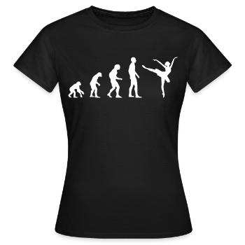 Ballerina Tänzer Ballett Evolution Geschenk - Frauen T-Shirt - Schwarz - Vorne - AI Model Female 172 dark (172cm)
