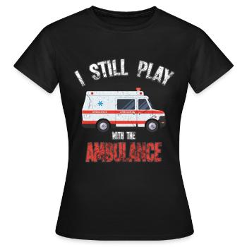 ambulance - T-shirt Femme - noir - Devant - AI Model Female 172 dark (172cm)