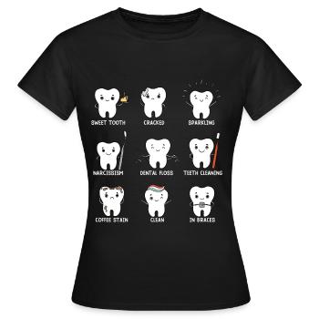 Dent - T-shirt Femme - noir - Devant - AI Model Female 172 dark (172cm)