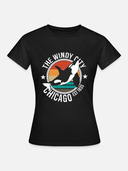Chicago - Frauen T-Shirt - Schwarz